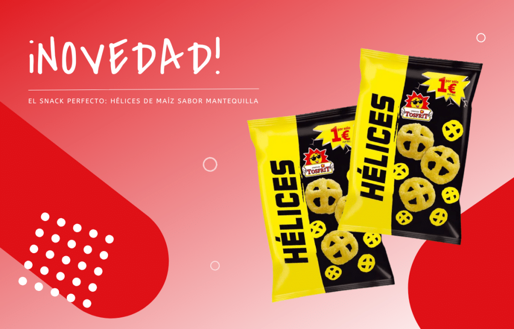 El snack perfecto: Hélices de maíz sabor mantequilla